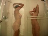 Cute exgirlfriend slut Jessie taking a shower with her best friend